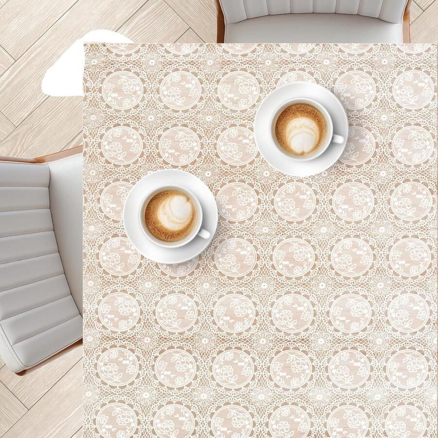 Elegant tafelkleed waterdicht 1 stuk wit