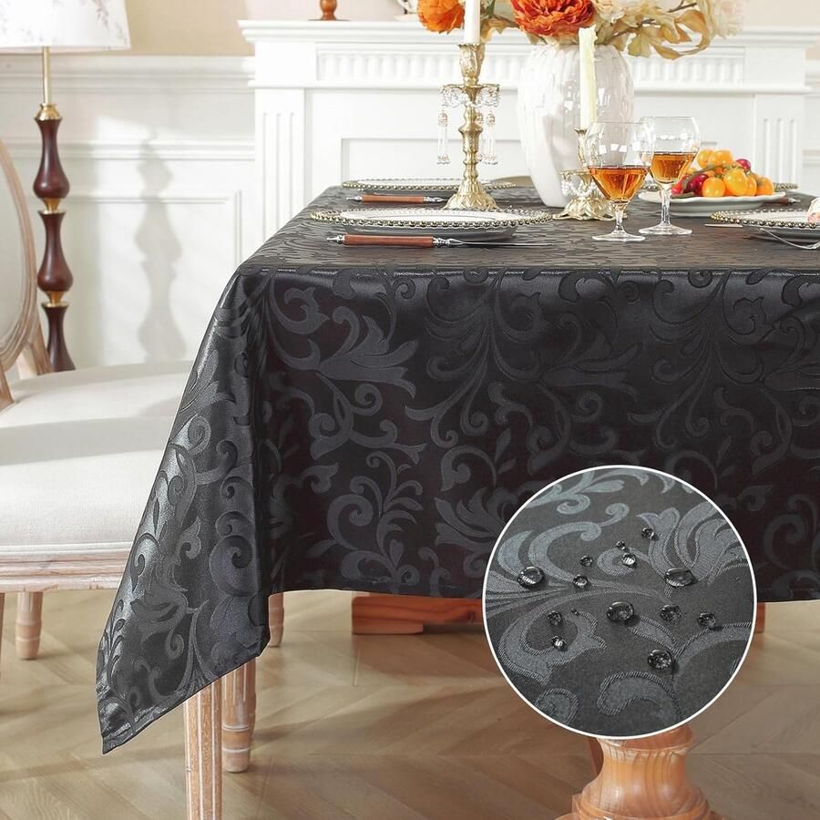 Elegant tafelkleed waterdicht bloemenpatroon 1 stuk polyester