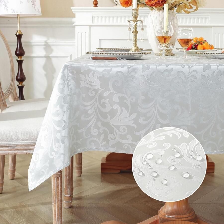 Elegant tafelkleed waterdicht bloemenpatroon 1 stuk polyester