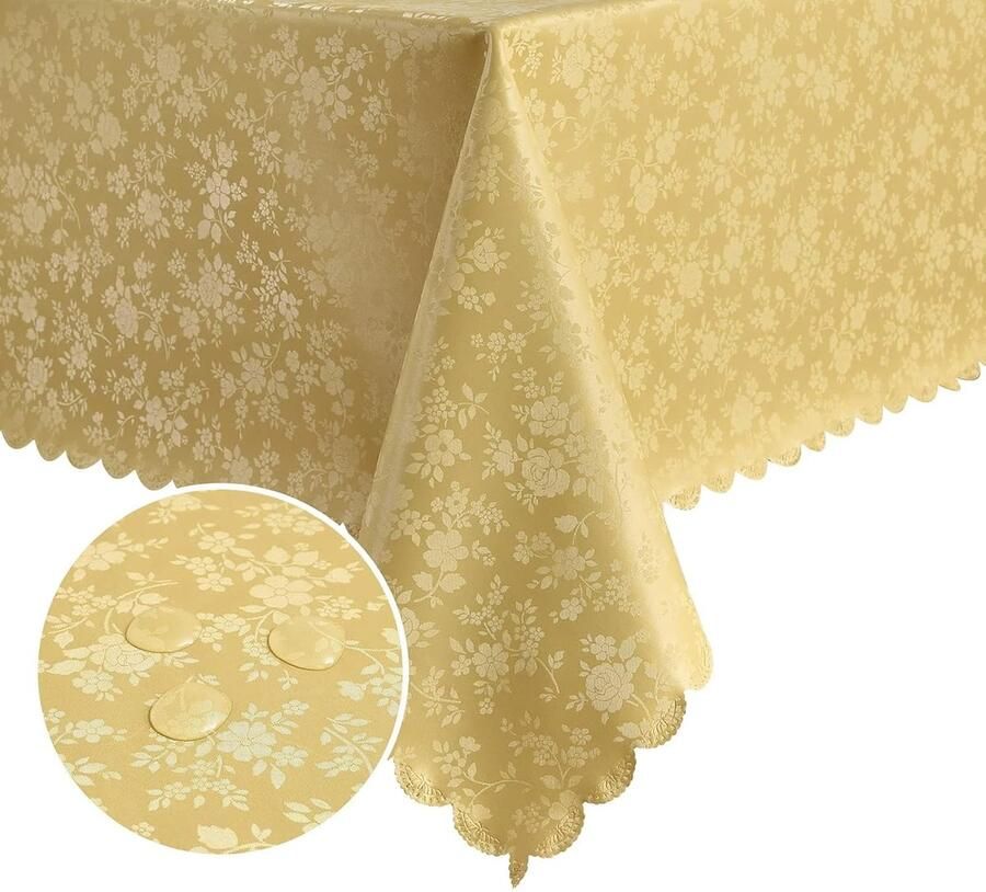 Elegant tafelkleed waterdicht en onderhoudsvriendelijk 1 stuk polyurethaan 100 x 100 cm