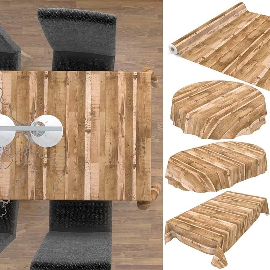 Tafelzeil met Houtlook Onderhoudsvriendelijk en Duurzaam 1 stuk