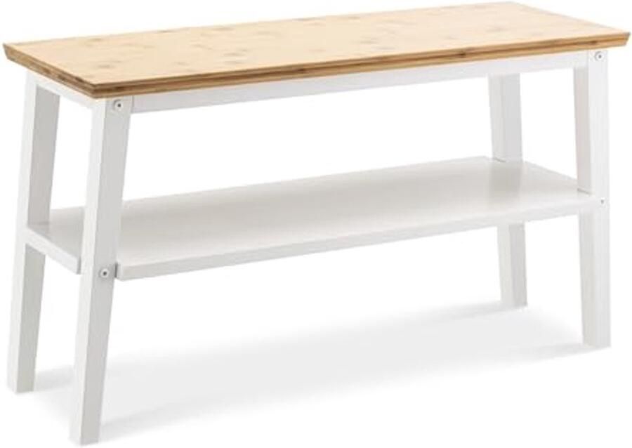 Elegante Bamboe Schoenenbank met Opbergruimte en Zitting voor Hal en Slaapkamer