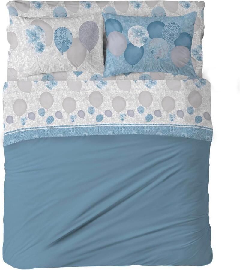 Elegante Bankhoes Katoenen meubelovertrek Geschikt voor eenpersoonsbed Blauw 180 x 290 cm