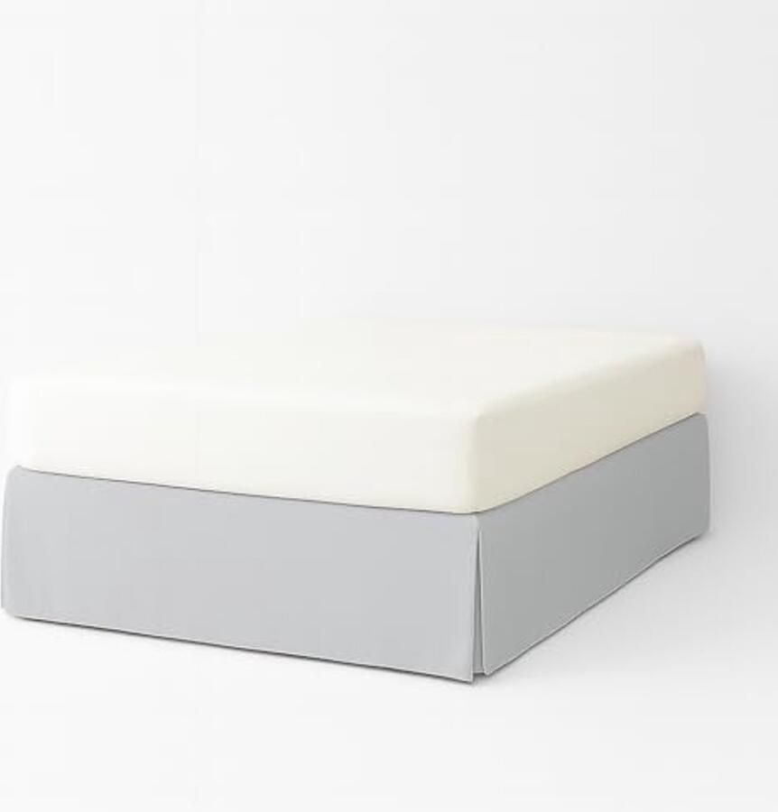 Elegante Bedrok voor Boxspring of Bedbasis 90x200 cm Wasbare Microvezel in Lichtgrijs