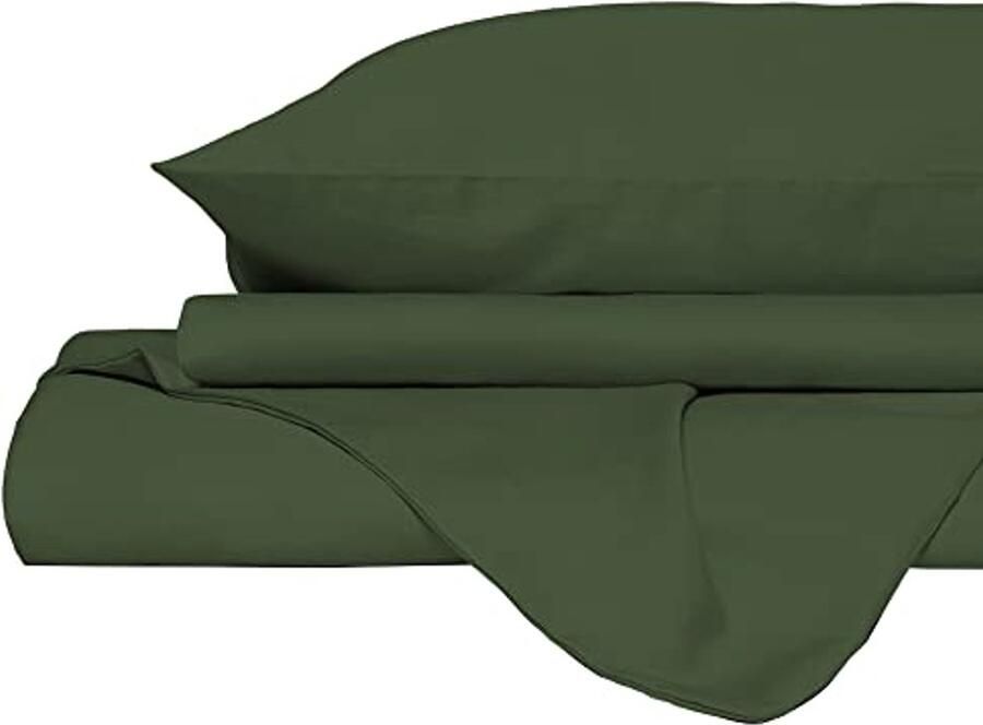 Elegante Donkergroene Dekbedovertrek Set van 100% Microvezel voor Dubbel Bed