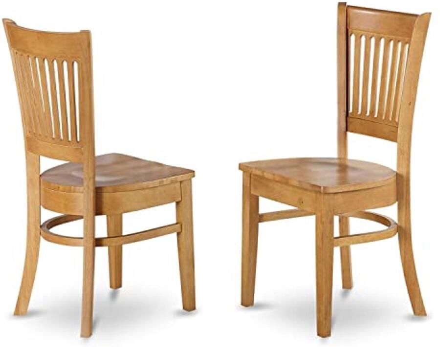 Elegante Eetkamerstoelen met Houten Zitting Set van 2