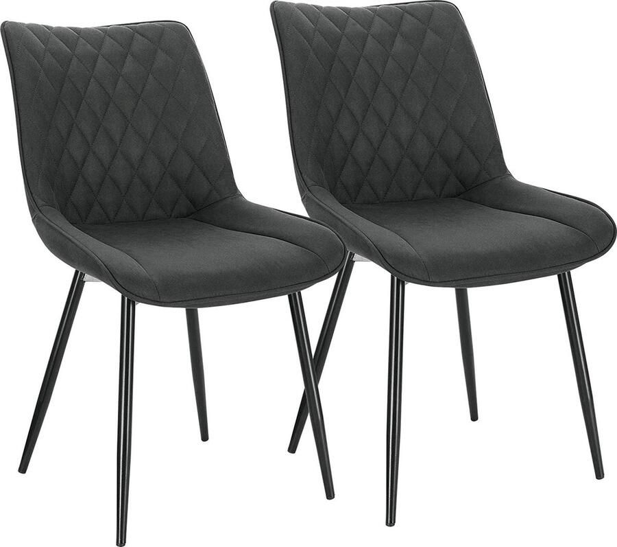 Rootz Living Rootz elegante eetkamerstoelen moderne eetstoelen stijlvolle stoelen duurzaam metalen frame comfortabele schuimvulling eenvoudige montage 46 cm x 40 5 cm x 85 5 cm