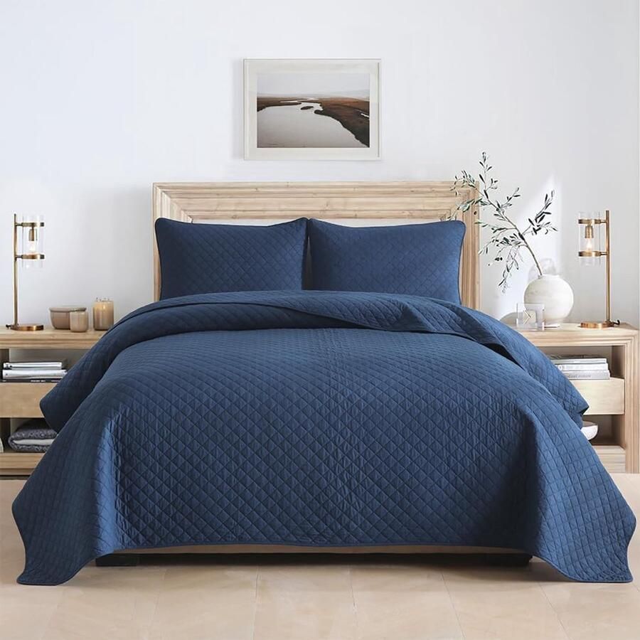 Elegante en Comfortabele Katoenen Bedsprei met Kussenslopen voor Tweepersoonsbed 3-delig