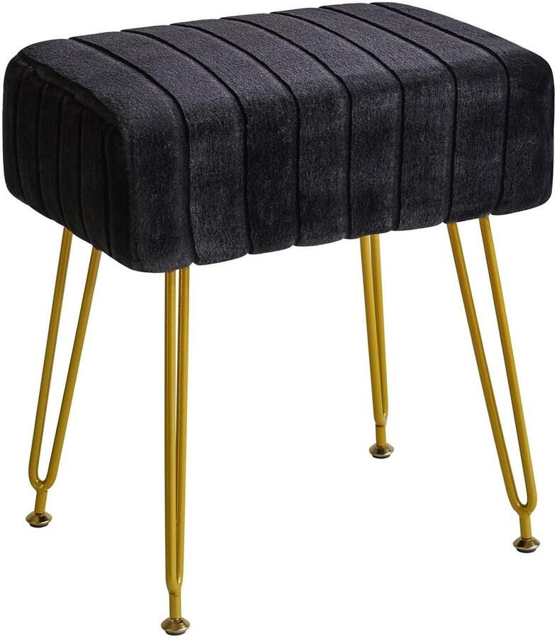 Elegante fluwelen kruk multifunctioneel 1 stuk kleuren 42x30x45 cm