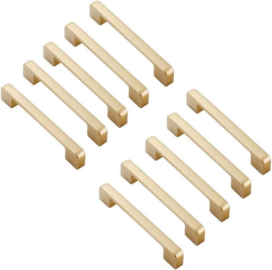 Elegante Goudkleurige Deurgreep Luxe Keukenaccessoire 10 Stuks Goudkleurig