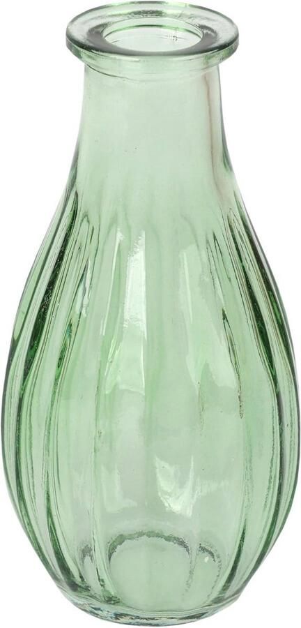Elegante Groene Glazen Bud Vaas voor Bloemen Tafel Decoratie voor Bruiloften Tuinfeesten en Zomer Diner