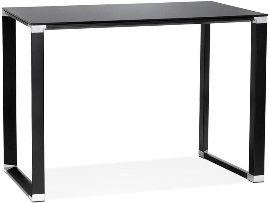Elegante Hoogtafel Eettafel Zwart Glas Modern Design Stijlvolle Interieur Aanvulling