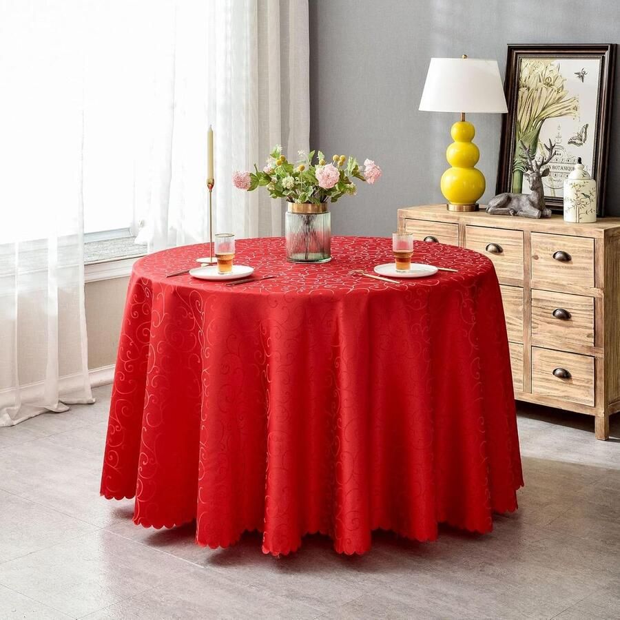 Elegante jacquard tafelkleed veelzijdig en onderhoudsvriendelijk 1 stuk hoogwaardig materiaal