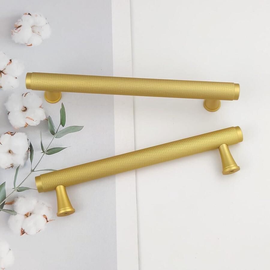 Elegante kastknoppen modern design 1 stuk goudgeel aluminium