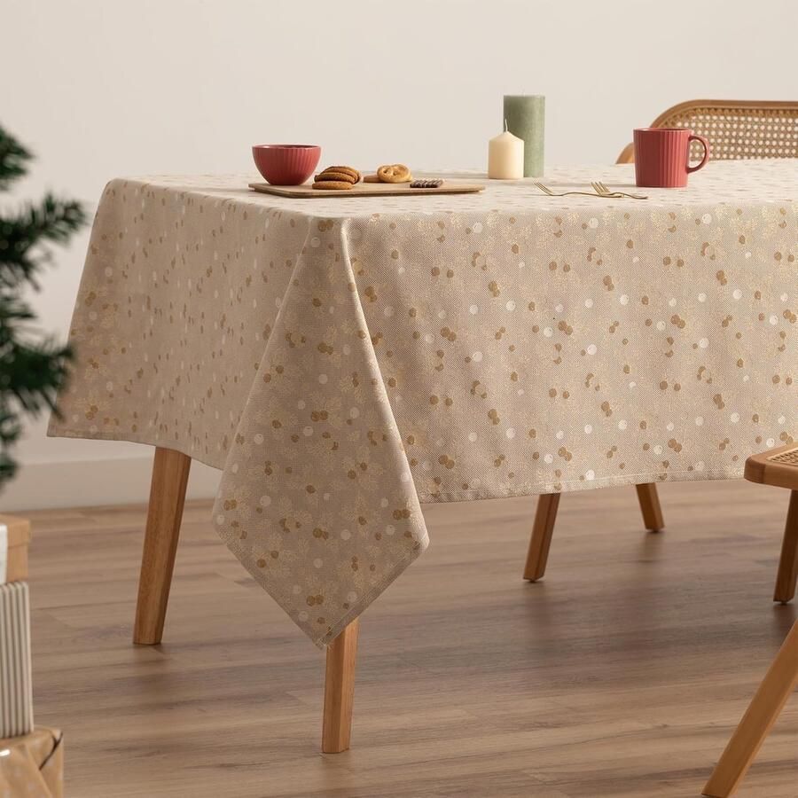 Elegante kersttafelkleed luxe design 1 stuk jacquard