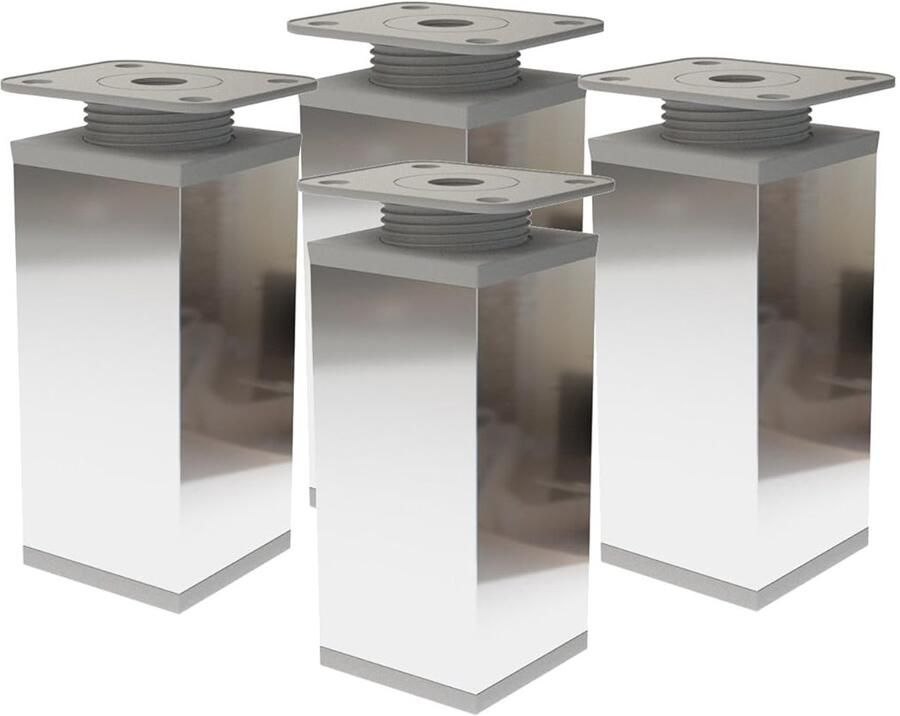 Elegante meubelpoten modern design set van 4 geanodiseerd aluminium