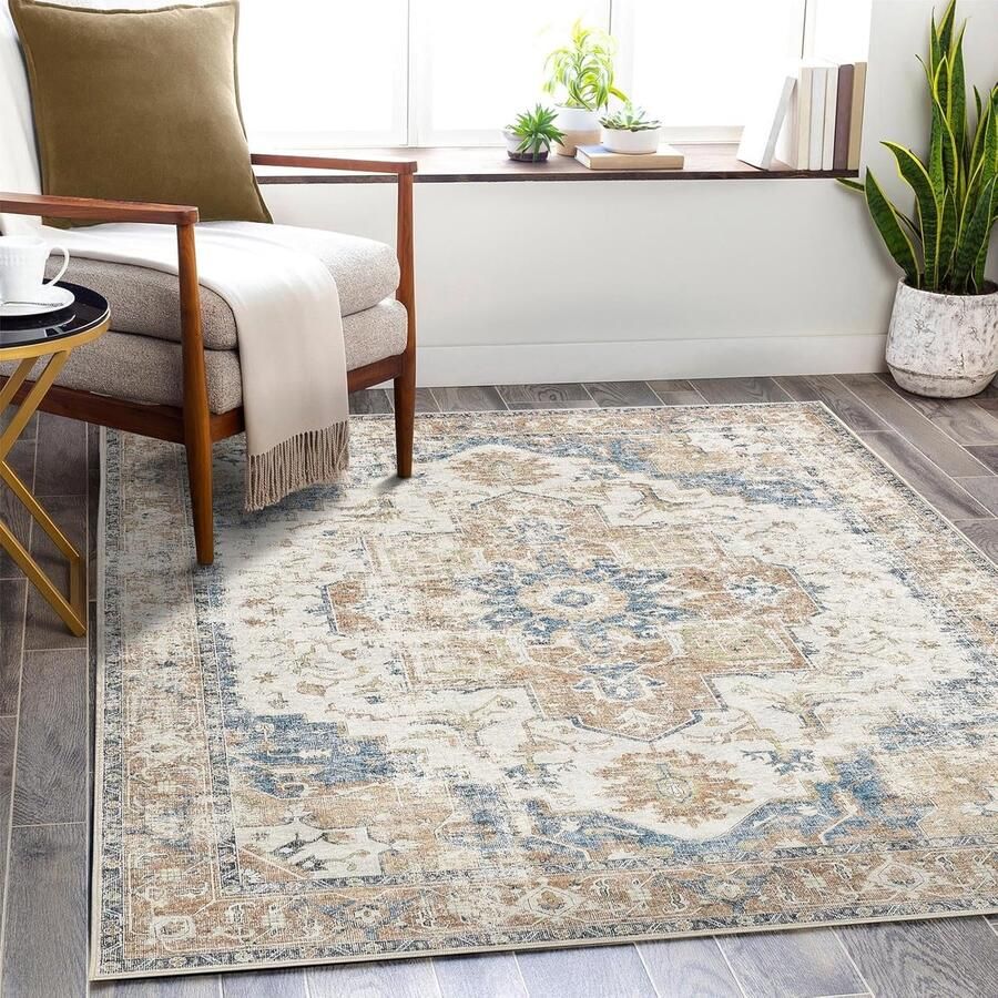 Elegante opvouwbare tapijt lichtbruin beige 150 x 210 cm