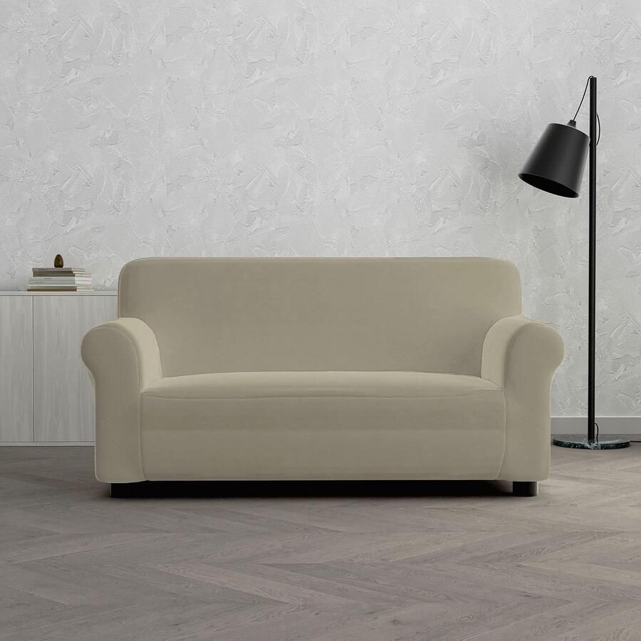 Elegante Rekbare Bankhoes in Duifgrijs voor Tweezitsbanken