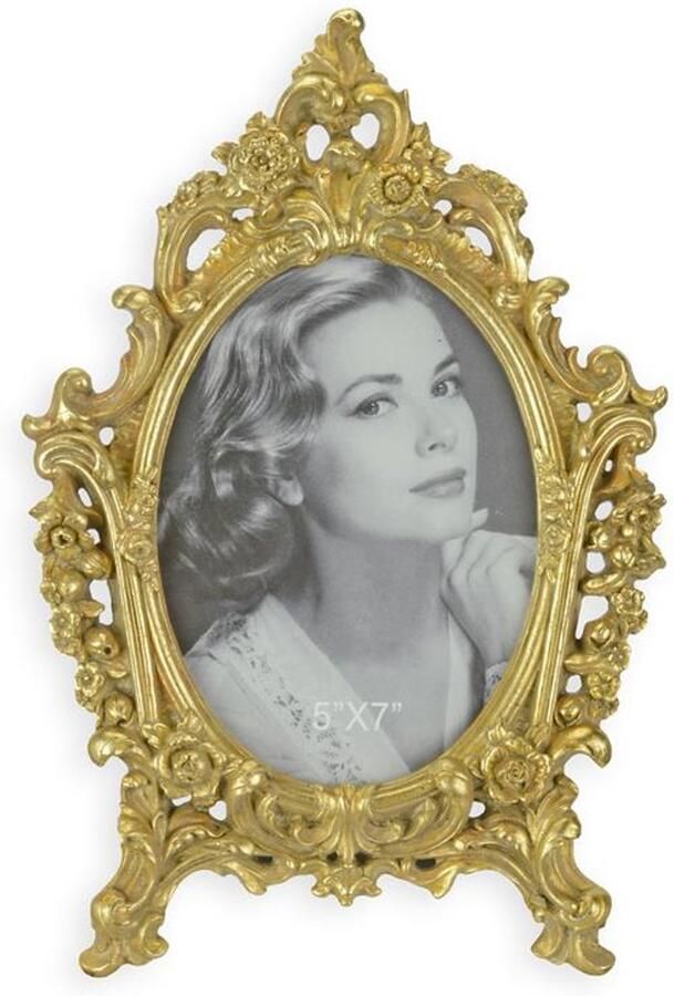 Elegante Resin Fotolijst 5x7 Klassieke Gouden Foto Lijst voor Muren of Tafels – Perfect voor Familie Foto's en Herinneringen Ideaal als Cadeau