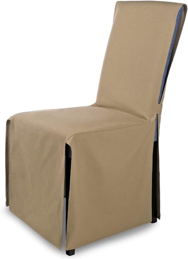 Elegante Stoelhoes voor Vrijdragende Stoelen Set van 6 Beige Stoelhoezen voor Eettafel