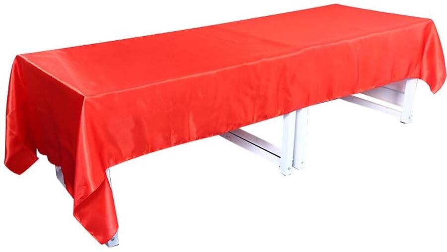 Elegant tafelkleed 1 stuk satijnen stof 228 x 335 cm