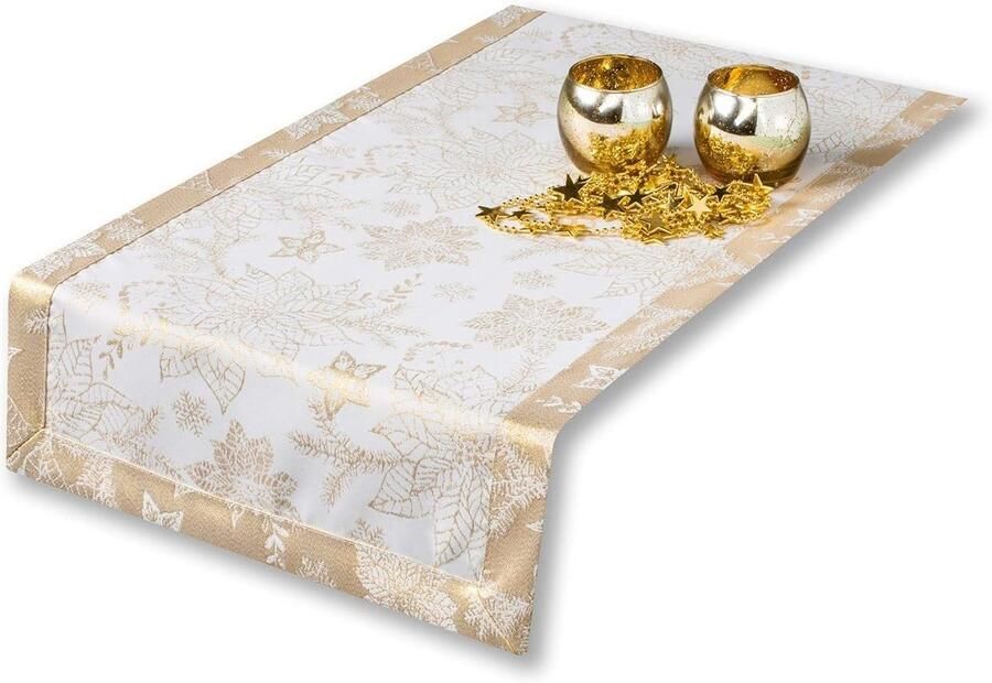 Elegante Tafelloper Bescherming tegen Vuil 1 stuk Goud Zilver 100% Polyester