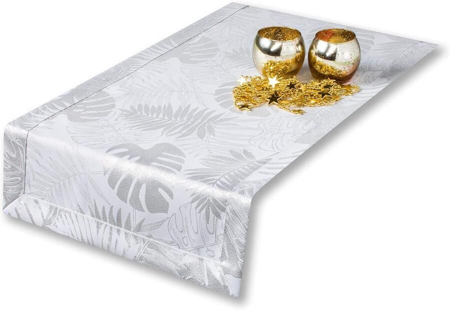 Elegante Tafelloper Bescherming tegen Vuil 1 stuk Goud Zilver 100% Polyester