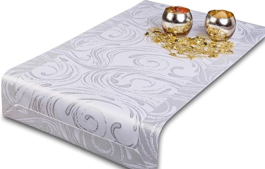 Elegante tafelloper Bescherming tegen vuil 1 stuk Goud Zilver 100% polyester