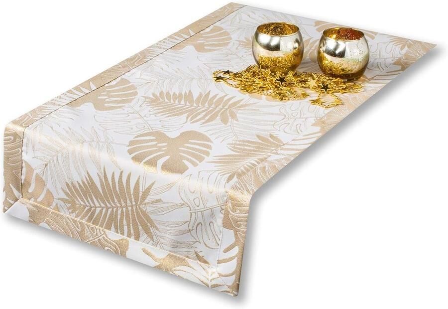 Elegante Tafelloper Bescherming tegen Vuil 1 stuk Goud Zilver 100% Polyester