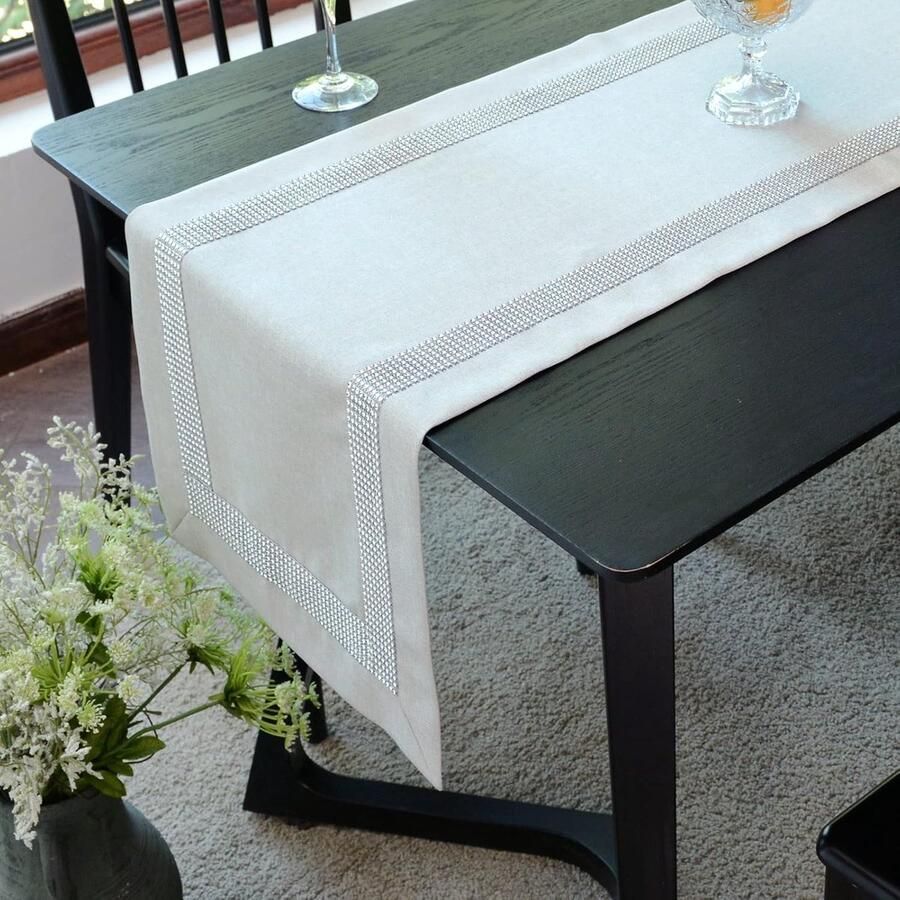 Elegante Tafelloper Decoratief en Machinewasbaar 1 stuk 100% Polyester