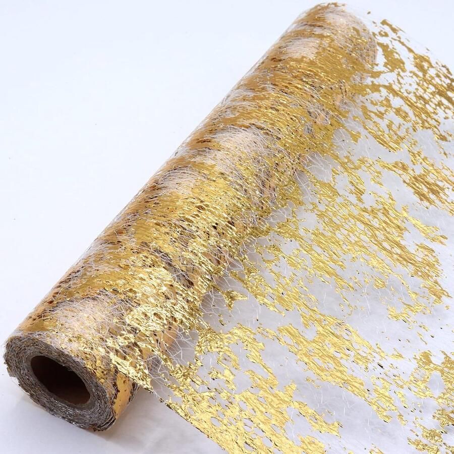 Elegante Tafelloper Herbruikbaar 10 meter Goud Polyester