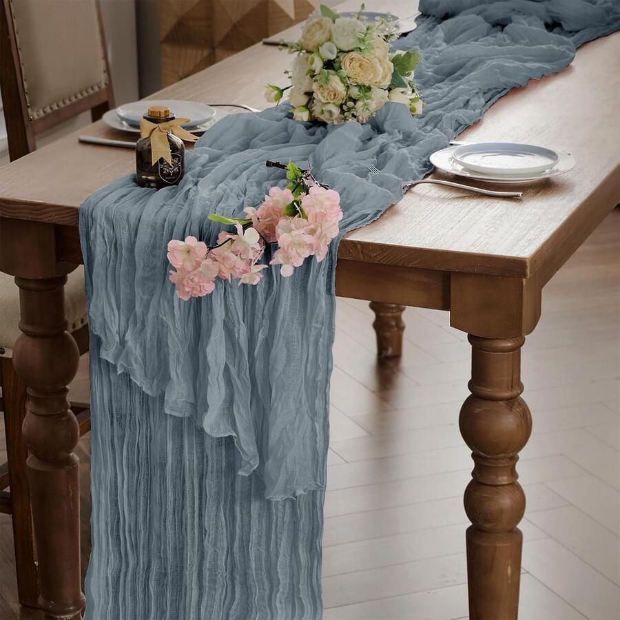 Elegante Tafelloper Romantische Decoratie Set van 1 Tissuedoek 90 x 300 cm