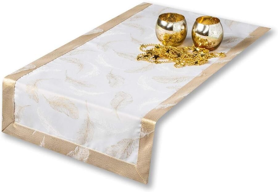 Elegante Tafelloper Stijlvol en Praktisch 1 stuk Goud Zilver 100% Polyester