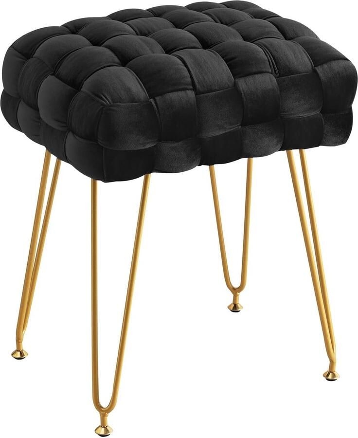 Elegante voetenbank multifunctioneel 1 stuk fluweel 31D x 41B x 47H cm