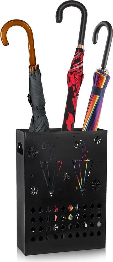 Elegante Vrijstaande Parapluhouder met Meervoudige Opbergruimte en Verzwaarde Basis voor Thuis of Kantoor
