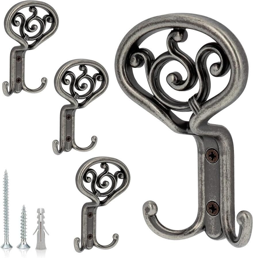 Elegante Wandkapstok Extra Stabiel Wit Zwart Bronzen 1 stuk