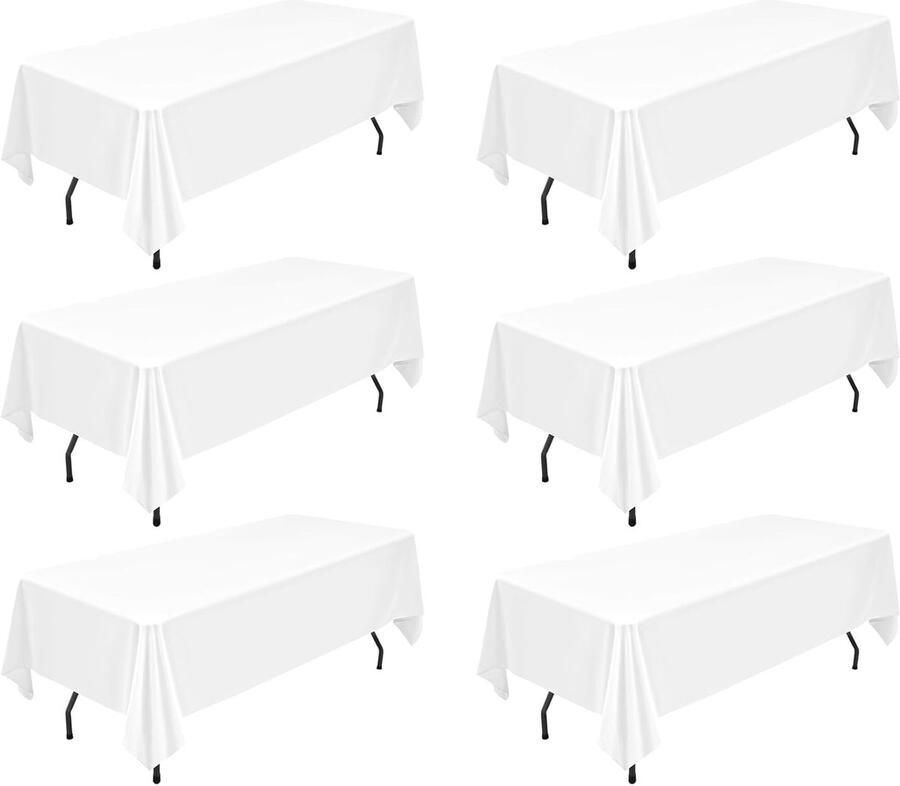 Elegante witte tafelkleden Premium polyester 1 stuk
