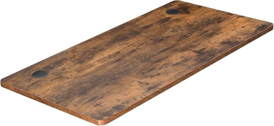 Elektrisch Bureaublad met Gladde Kanten 120 x 60 cm Vintage Bruin