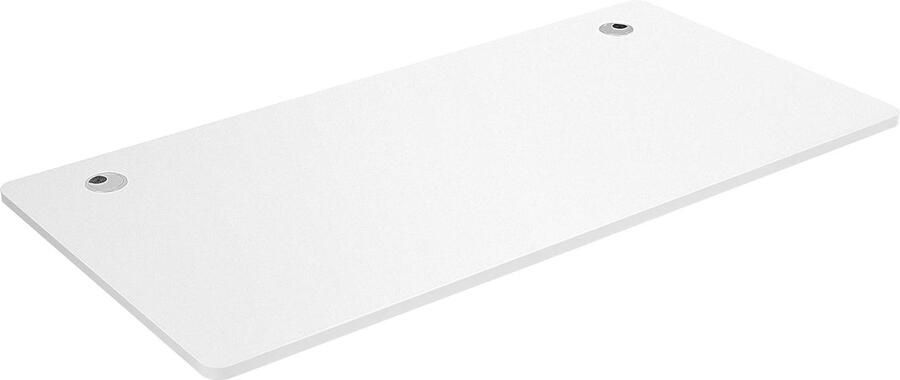 Elektrisch bureaublad schrijftafelblad met afgeronde hoeken en gladde randen voor elektrisch sta-bureau 140 x 70 x 1 8 cm wit