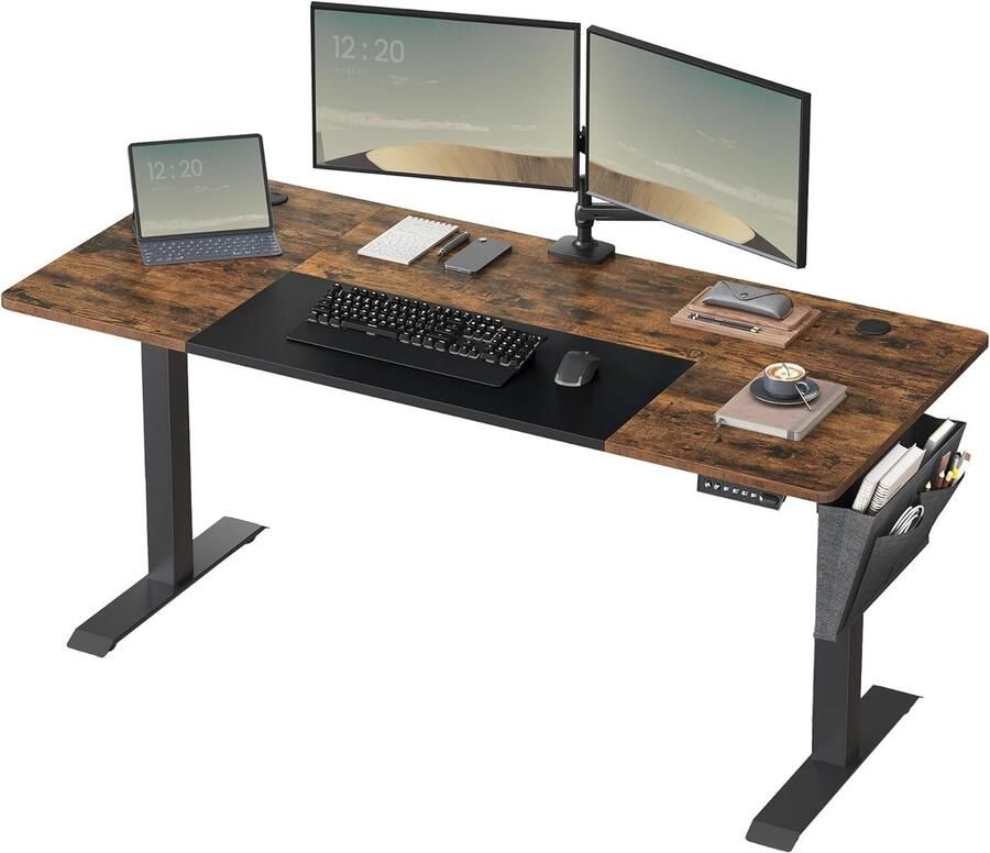 Elektrisch in Hoogte Verstelbaar Bureau met Geheugenfunctie en Kabelbeheer 70x160 cm