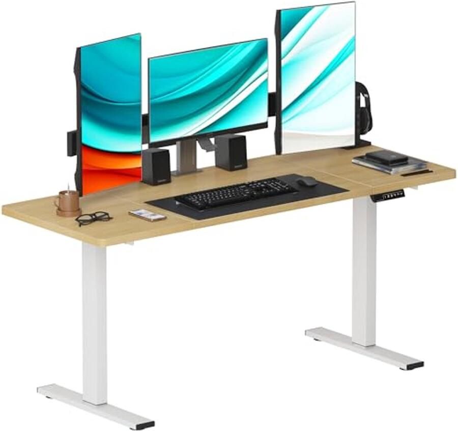 Elektrisch in Hoogte Verstelbaar Bureau met Geheugenfunctie TÜV-getest Kantoor en Thuis Bureau