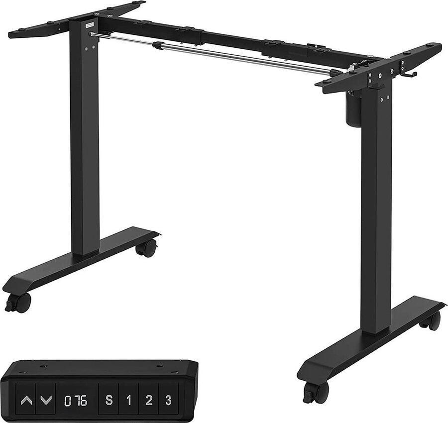 Rootz Living Rootz Elektrisch in hoogte verstelbare tafelstandaard Sta-bureau Zit-sta-bureau Staalmateriaal Houdingsverandering Ruggengraatverlichting Calorieverbranding 60 cm x (86-135) cm x (73-118) cm