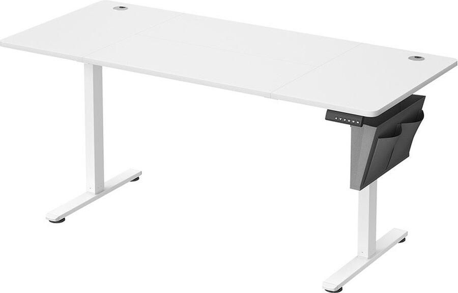 Rootz Living Rootz Elektrisch sta-bureau In hoogte verstelbaar bureau Zit-sta-bureau Spaanplaat Stalen frame Oxfordstof 60 cm x 160 cm x (72-120) cm