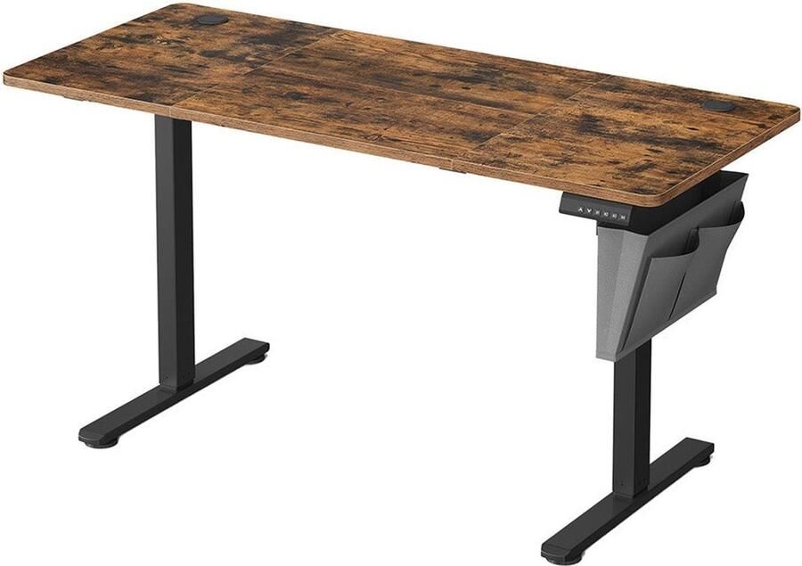 Rootz Living Rootz Elektrisch sta-bureau Verstelbaar bureau Zit-sta-bureau Ruimtebesparend ontwerp 60 cm x 140 cm x (72-120) cm Spaanplaat en staal