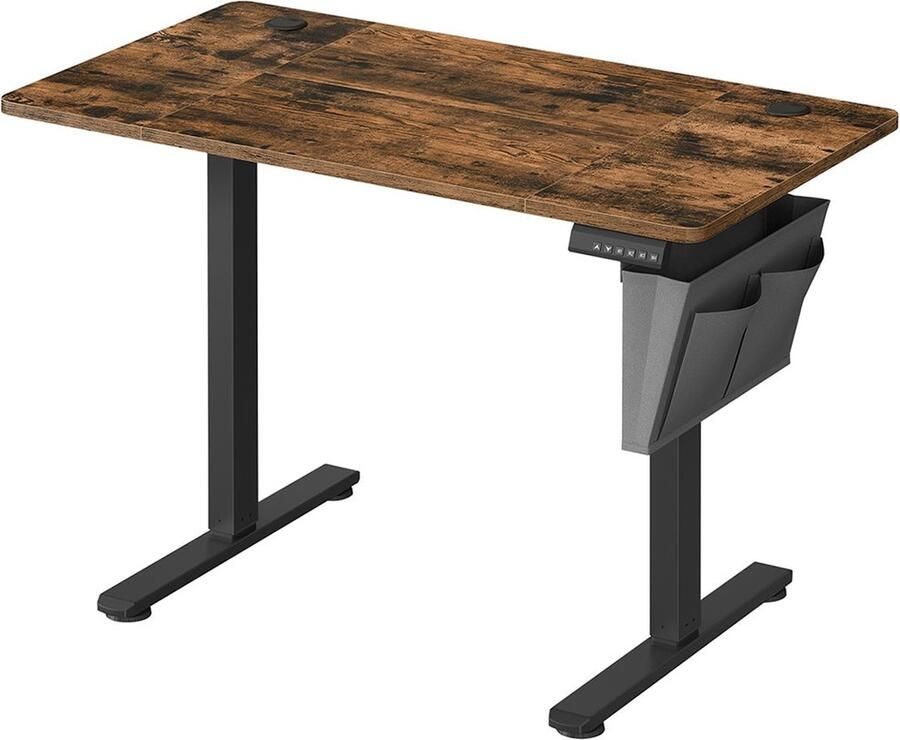 Rootz Living Rootz Elektrisch Sta-bureau Verstelbaar Bureau Zit-Sta Bureau Spaanplaat Staal Oxford Doek 60cm x 110cm x 120cm