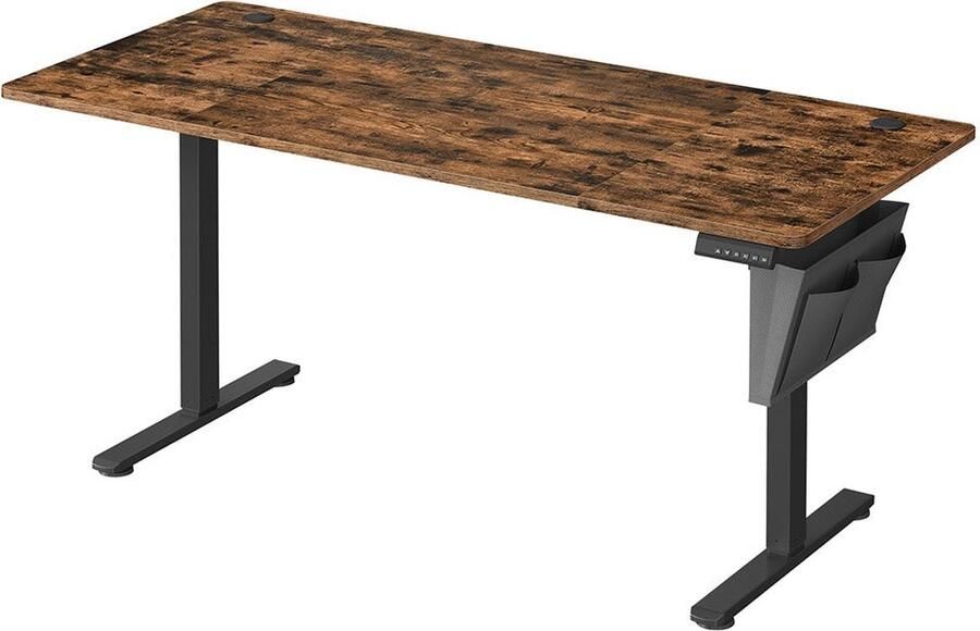 Rootz Living Rootz Elektrisch Sta-bureau Verstelbaar Bureau Zit-sta-bureau Spaanplaat Staal Oxfordstof 60 cm x 160 cm x (72-120) cm