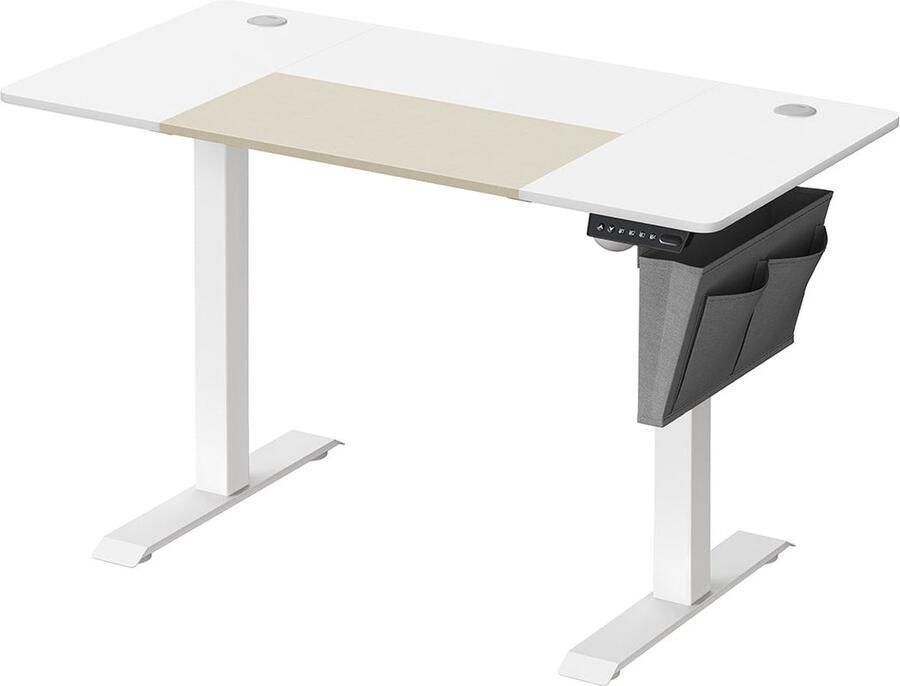 Rootz Living Rootz Elektrisch sta-bureau Witte statafel Bureau in hoogte verstelbaar Bureau van spaanplaatstaal 60 cm x 120 cm x (72-120) cm Maximale belasting 80 kg