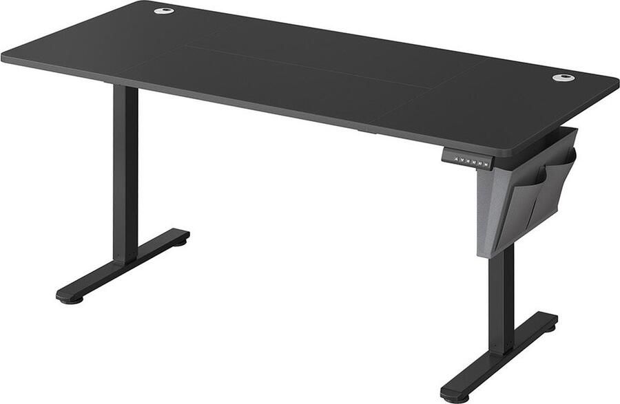 Elektrisch Sta-bureau Zit-sta-bureau Verstelbaar bureau Spaanplaat Staal Oxfordstof 70 cm x 160 cm x 72-120 cm