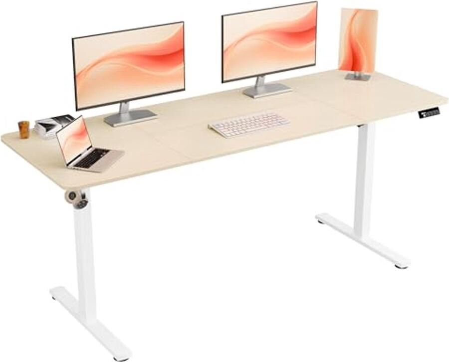 Elektrisch Verstelbaar Staand Bureau 170x60cm met Geheugenfunctie voor Kantoor en Thuiswerk