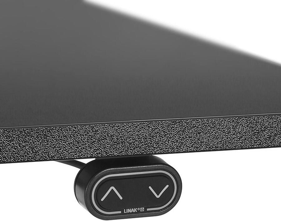 Elektrisch Zit-Sta Bureau Hoogte Verstelbaar Ergonomisch Comfort 140x70 cm Zwart Design